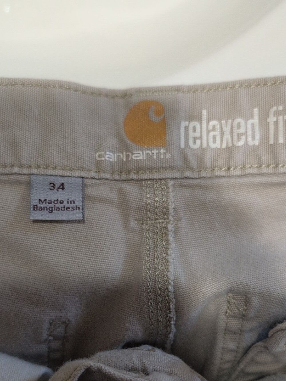 Carhartt Men's Relaxed Fit Beige/Tan Shorts - Picture 3 of 3